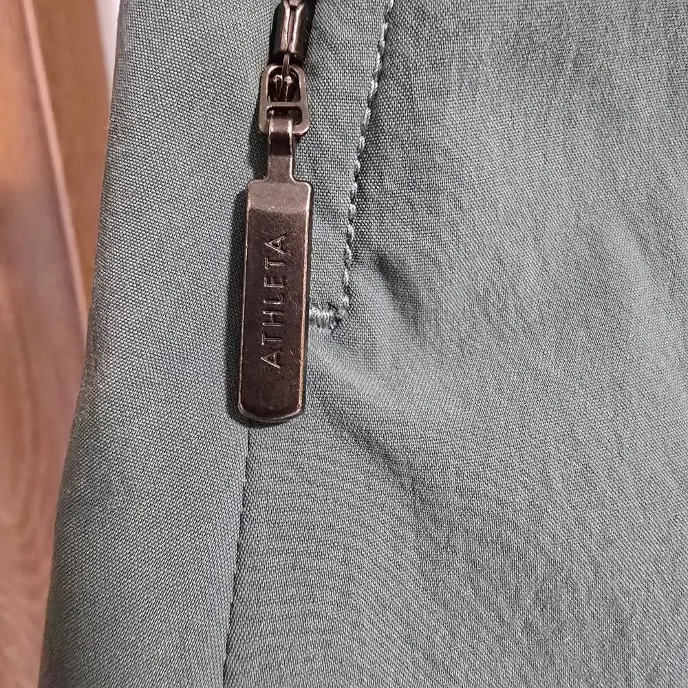 Athleta Advantage Poplin Top Quarter Zip Pullover Jacket